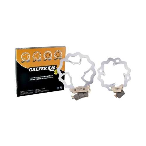 Brake Pads and Brake Disc Kit Galfer Wave Beta RR 350 (13-25) KG814W