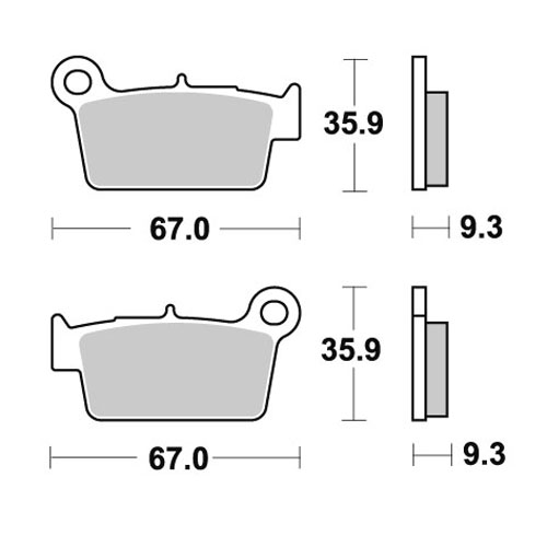 Brake pads Nissin Beta Xtrainer 250 (17-25) rear race 2P-296ST-MX
