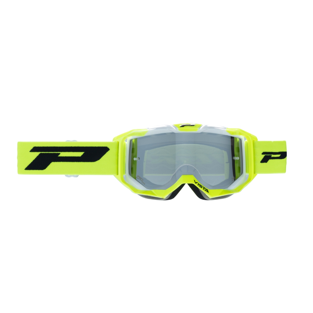 Goggles Pro Grip Vista - Neon yellow Black mirrored lens silver