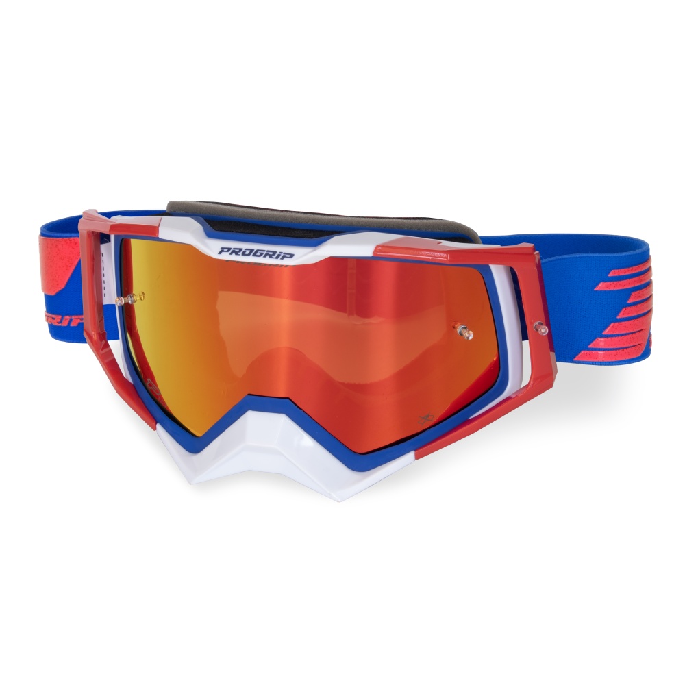 Goggles Pro Grip Rapid - Blue Red White mirrored lens red