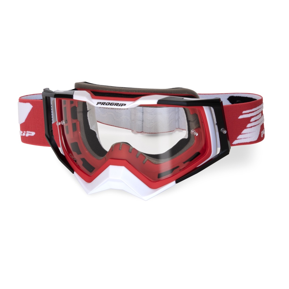 Goggles Pro Grip Rapid - Red White Black clear lens