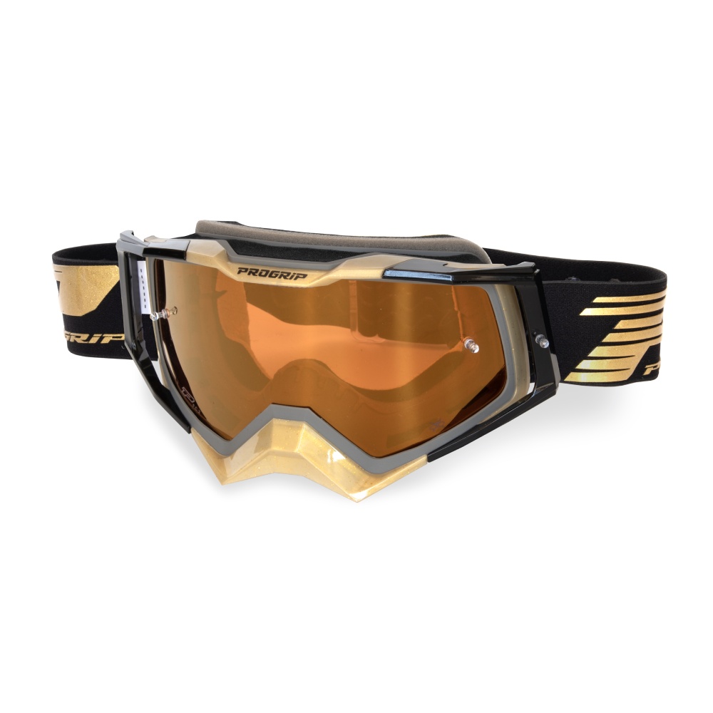 Goggles Pro Grip Rapid - Grey Gold Black mirrored lens gold