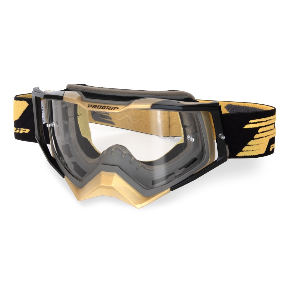 Goggles Pro Grip Rapid - Grey Gold Black clear lens