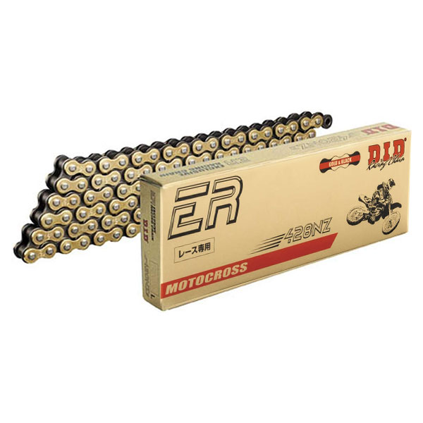 Drive chain DID pitch 428 cross professional without O-RING 140 links -gold 428NZ.140