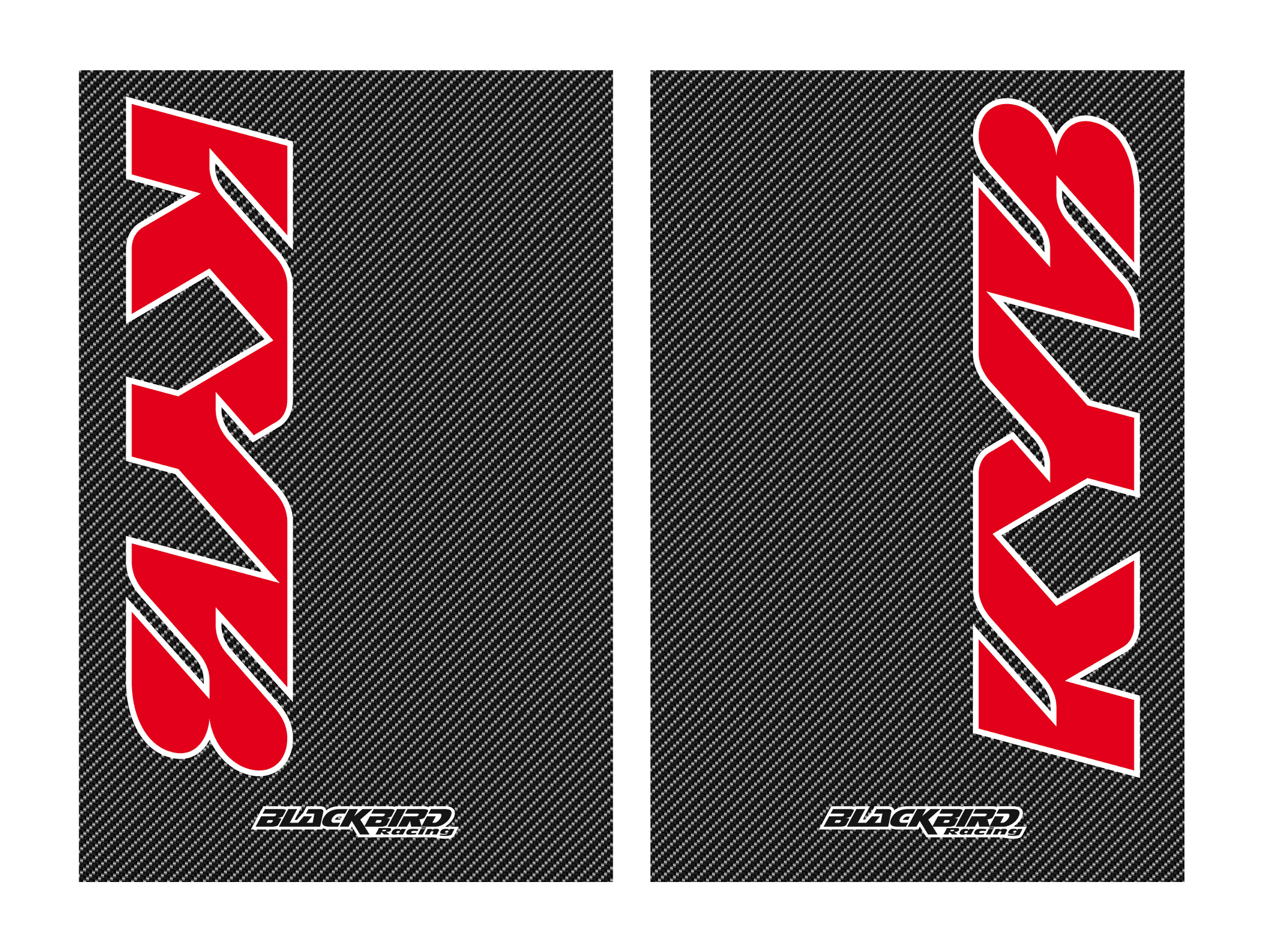 Kayaba fork guard sticker kit with carbon background Kayaba fork guard sticker kit with carbon background