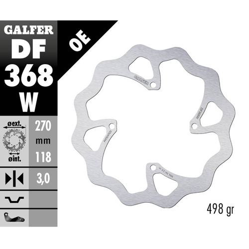 Brake disc Galfer Wave Suzuki RMZ 250 (19-25) front DF368W
