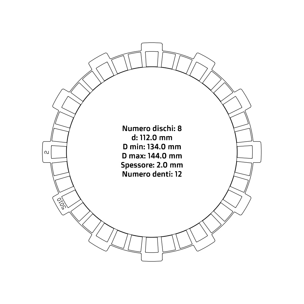 Clutch plates NRTeam Husaberg 450 FE (04-08) - Friction set - 2,0 mm DS02.F017.8