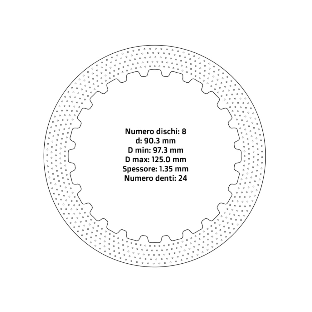 Clutch plates NRTeam Honda CRF 250 X (04-17) - Steel set DS02.S007.8