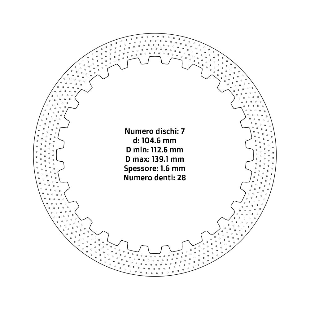 Clutch plates NRTeam Honda CR 500 (90-04) - Steel set DS02.S008.7