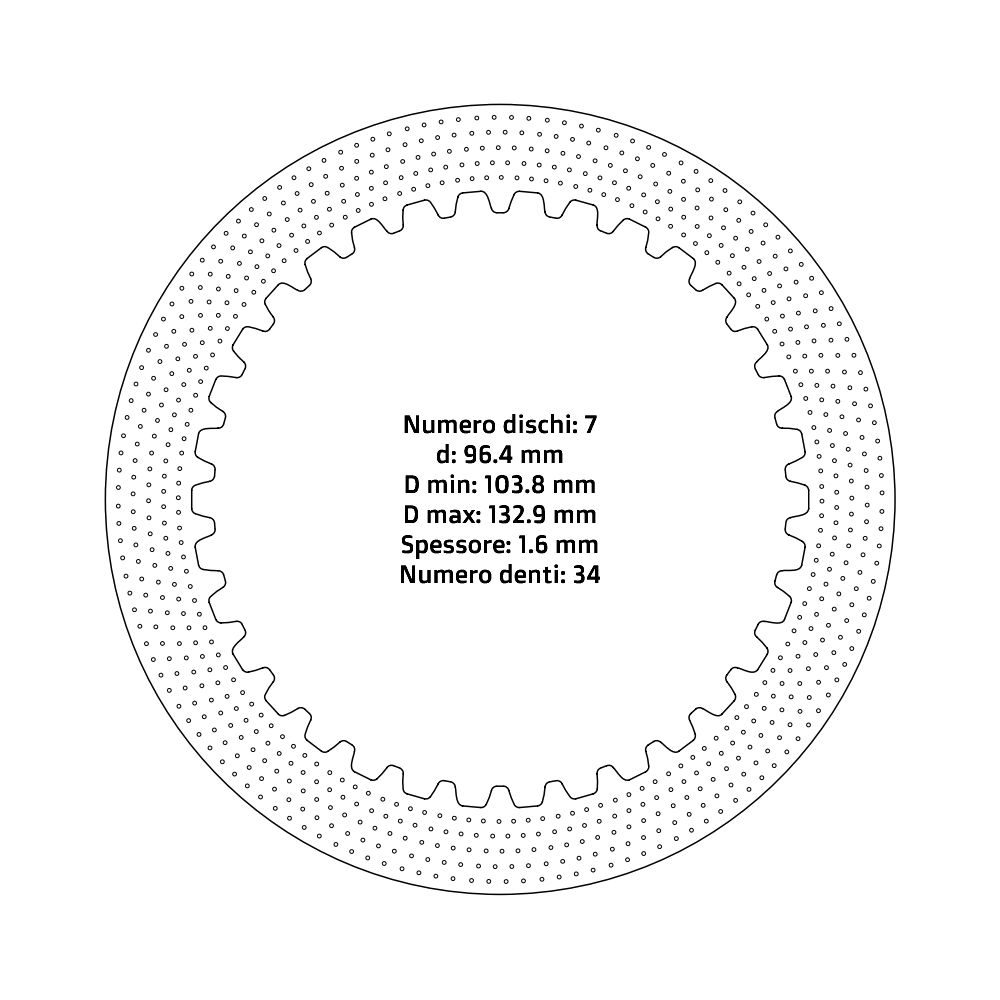 Clutch plates NRTeam Yamaha YZ 250 F (19-25) - Steel set DS02.S015.7