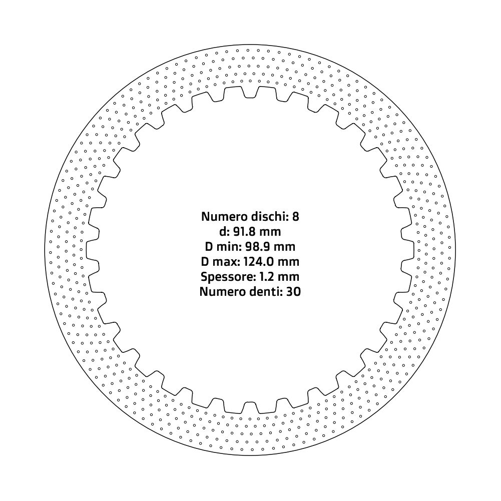 Clutch plates NRTeam Yamaha WR 250 F (01-19) - Steel set DS02.S017.8