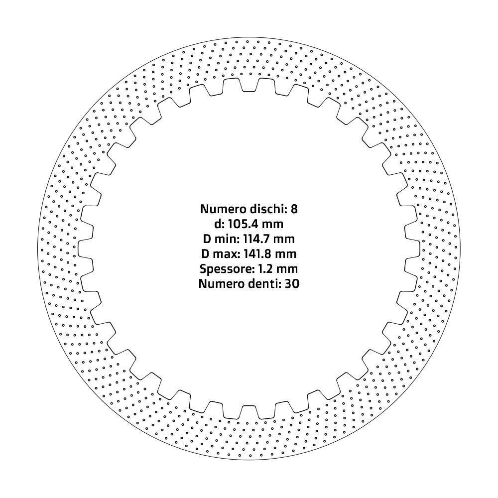 Clutch plates NRTeam Yamaha YZ 450 F (03-06) - Steel set DS02.S019.8