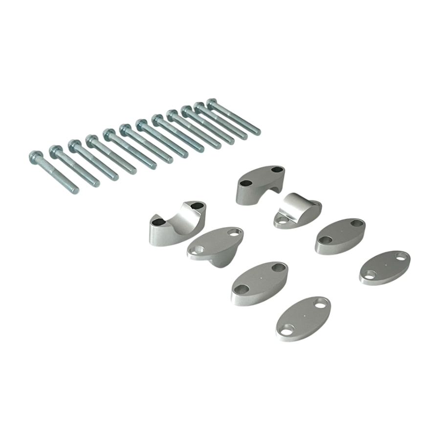 Handlebar riser kit 28.6 mm grey - NRTeam