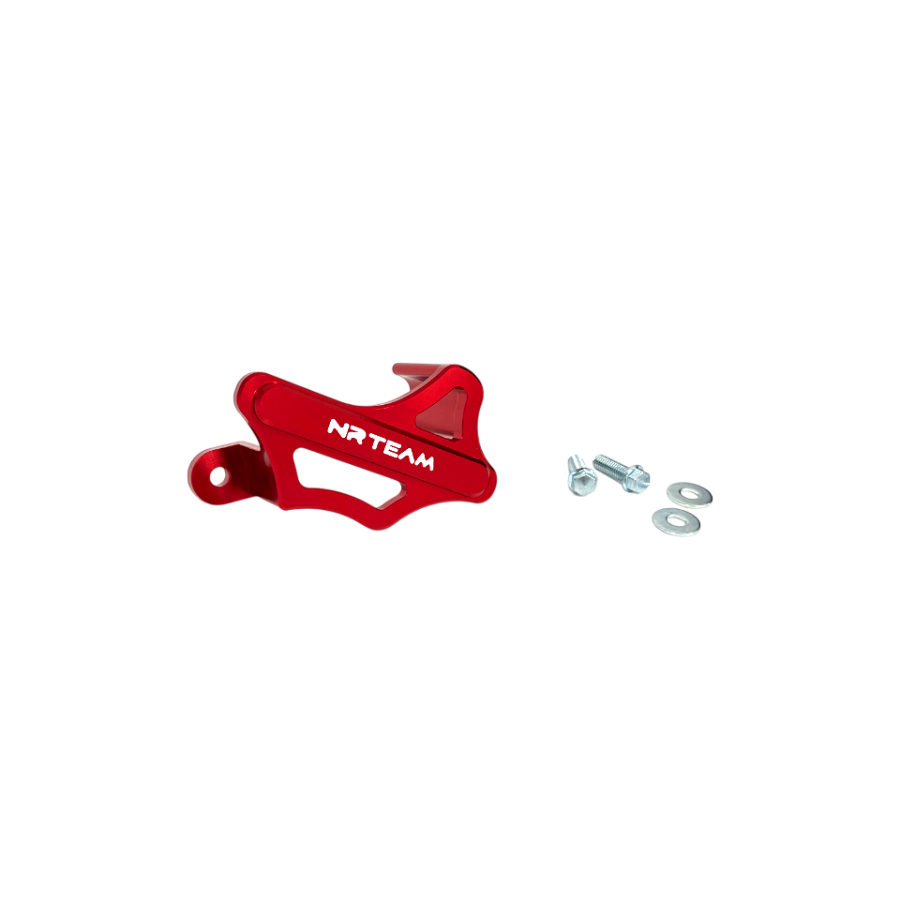Rear brake caliper guard ergal Honda CRF 450 R (02-25) red DS88.7001R