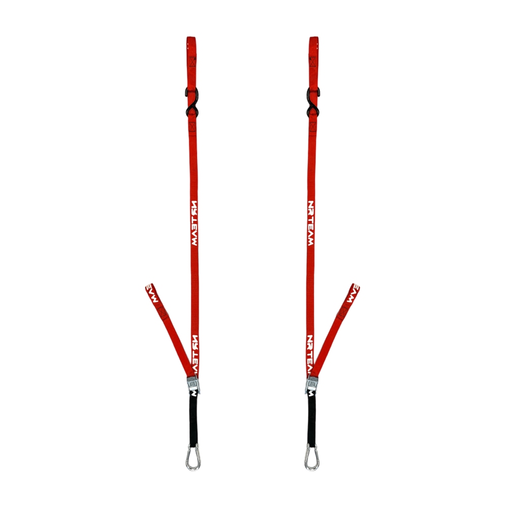 Pair of motorcycle straps Pull Up 25mm NRTeam red DS89.PU10R