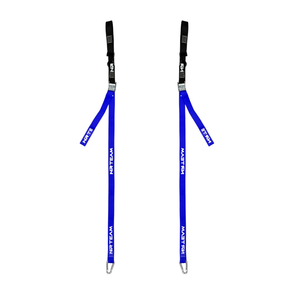 Pair of motorcycle straps Tie Down 38mm NRTeam blue