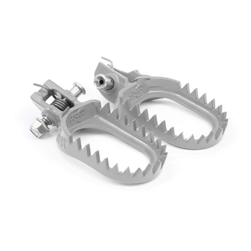 Footpegs steel S3 Beta RR 350 (20-26) rear-set and angled grey ESK-1385-S