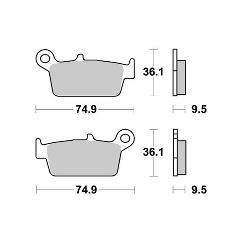 Brake pads Galfer Honda CR 85 (03-07) rear standard FD093G1396