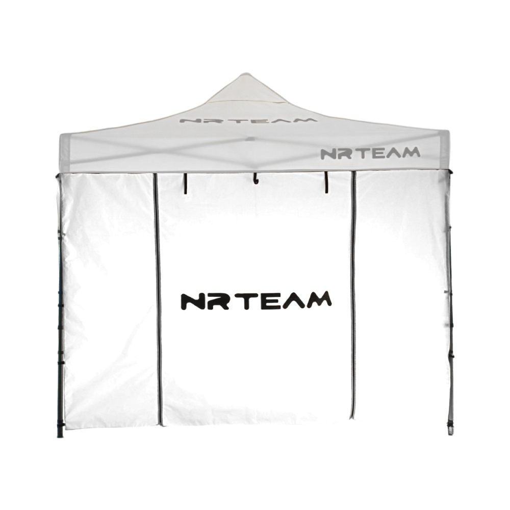Gazebo front wall with door - white