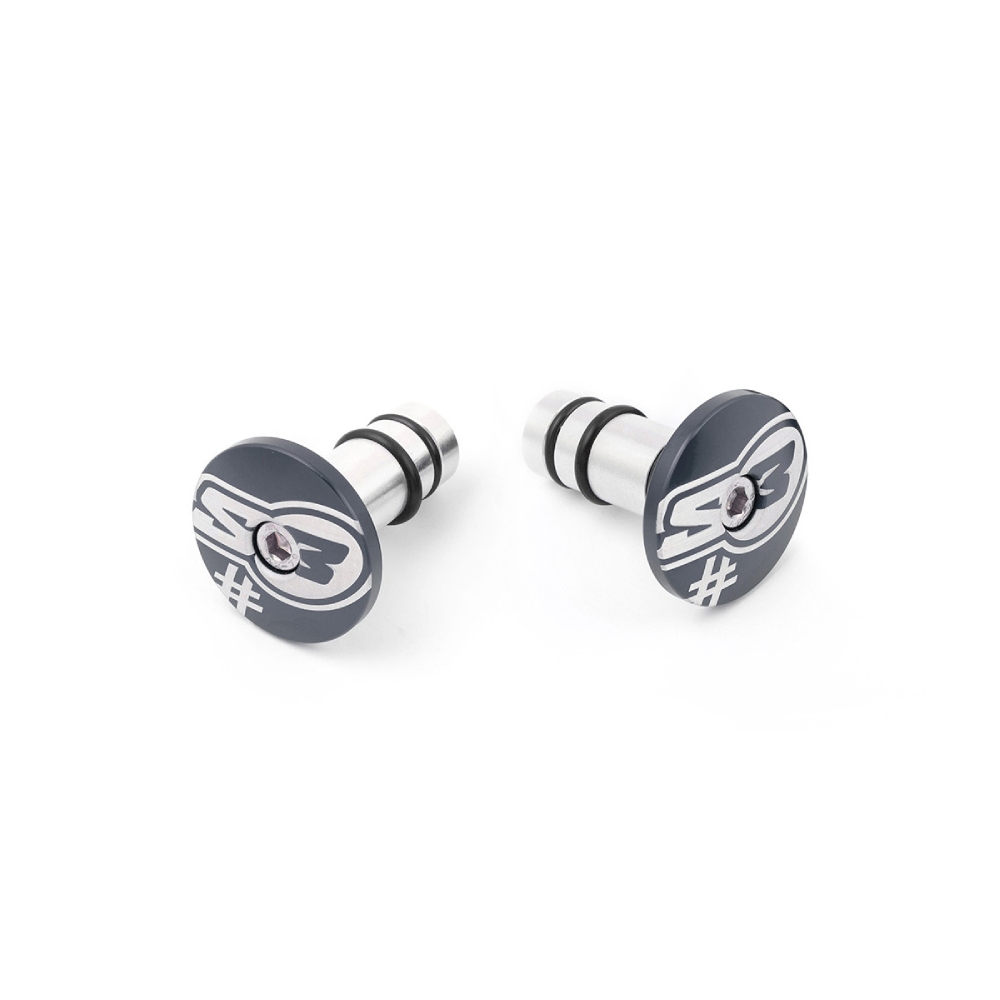 Pair of handlebar end caps S3 titanium Too