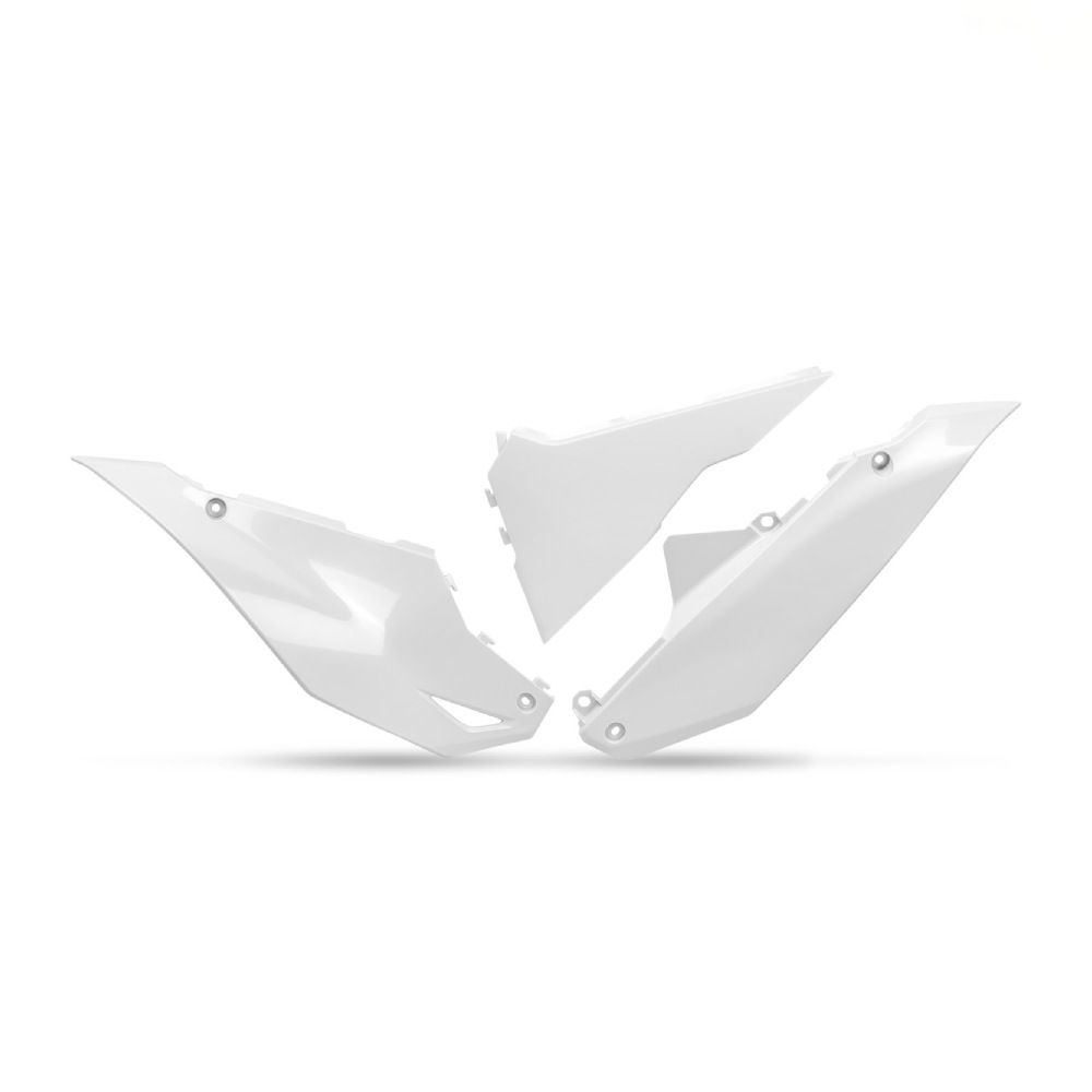 Side number plates Kawasaki KX 250 F (25-26) white KA04762-047