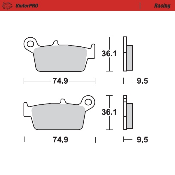 Brake pads Moto Master Suzuki RM 125 (96-12) rear racing MM-091811
