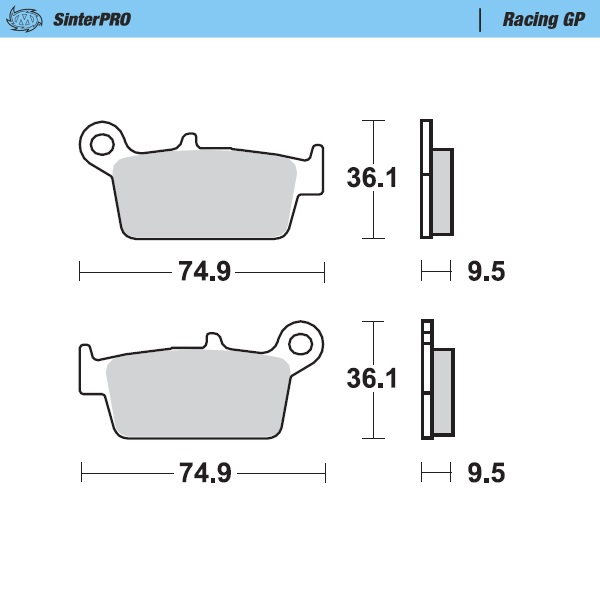 Brake pads Moto Master Kawasaki KX 500 (96-04) rear GP MM-091812