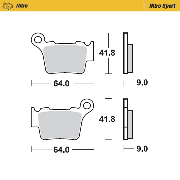 Brake pads Moto Master Sherco 125 SE-R (18-25) rear nitro MM-094422