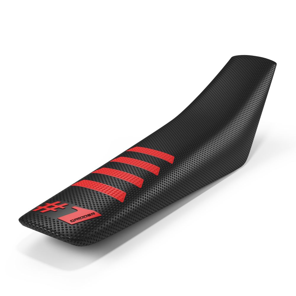Universal seat cover Onegripper - Ribbed black and red OSC02-BLRD
