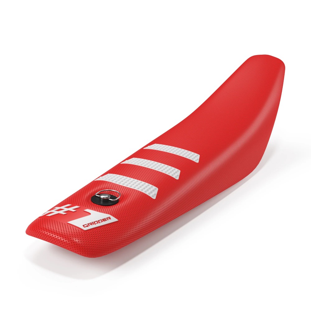 Universal seat cover Onegripper - Mini Light Rib red and white OSC03-M-RDWH
