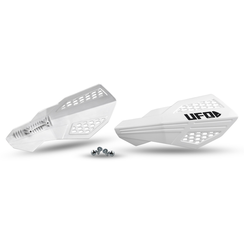 Pair of handguards UFO HORUS for lever mounts white Pair of handguards UFO HORUS for lever mounts white
