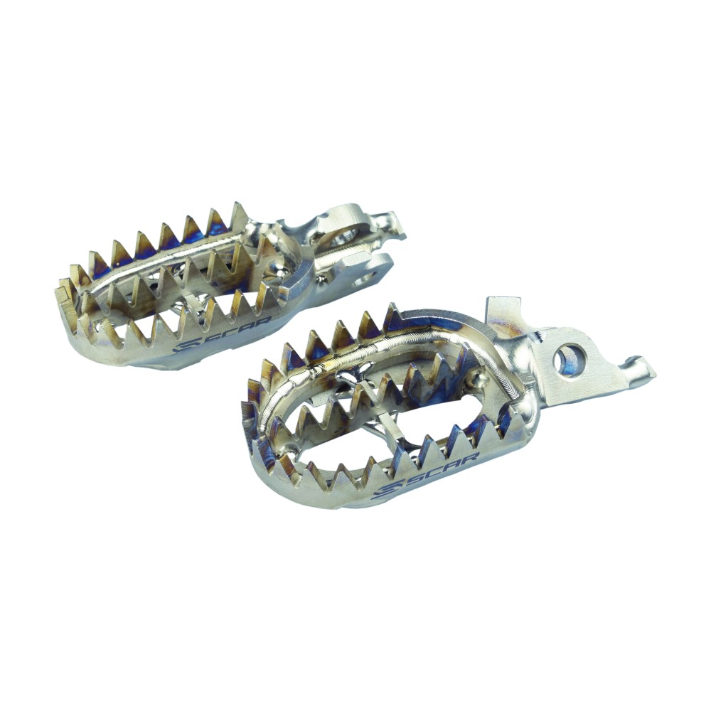 Footpegs titanium Scar Honda CR 250 (02-07) Gripper S2516