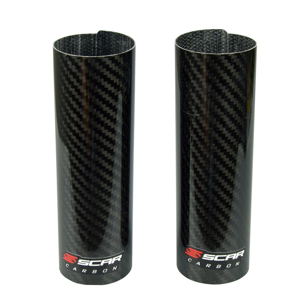 Pair of carbon upper fork guards 160x52 mm Scar SFWUB