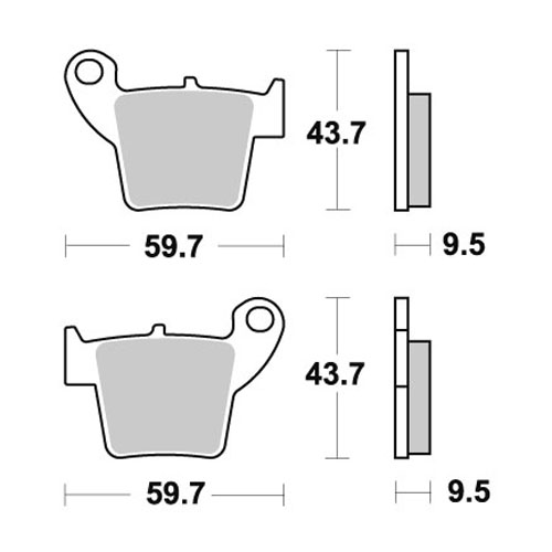 Brake pads WRP Honda CRF 450 RX (17-25) rear ceramic WG-7377-F4C